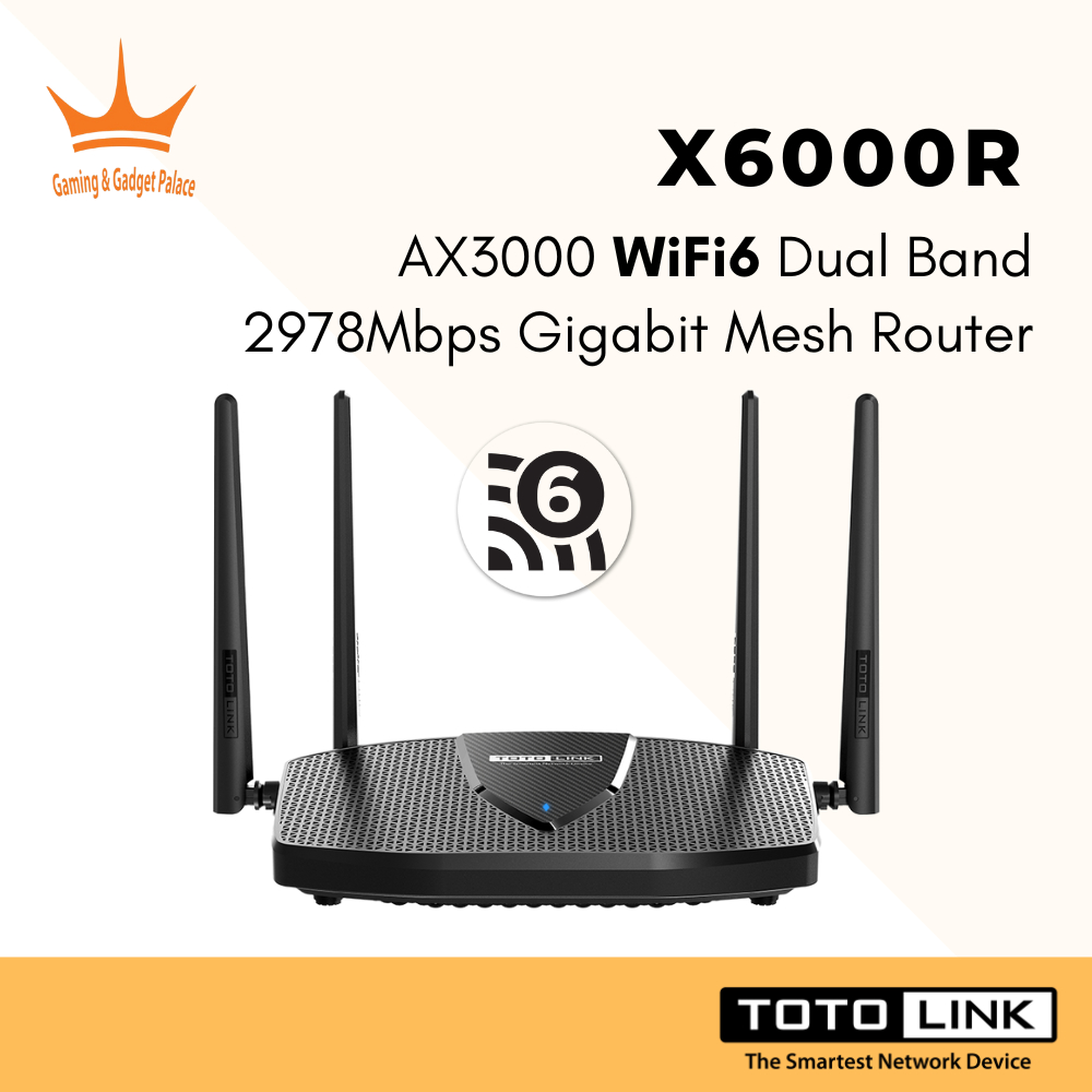 TOTOLINK X6000R AX3000 Wi-Fi6 Wireless Gigabit Router | Shopee Malaysia