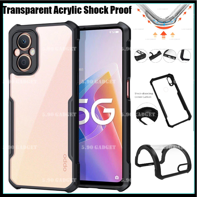 OPPO A6 Pro A5X A5i A5 A3 A3X A60 A59 A79 A18 A38 A58 A98 A78 A57 A77S Transparent ShockProof Bumper Hard Case