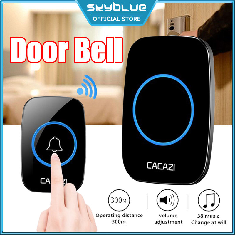 CACAZI Door Bell Wireless Waterproof Touch Sensor With 300M Ding Dong ...