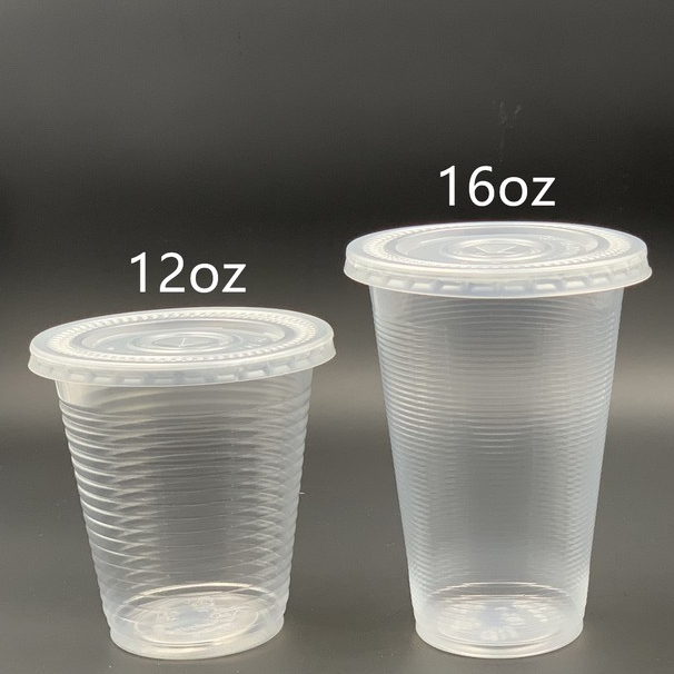 BENXON 12oz 16oz PP Cup with Flat Lid 2000sets PP360 / PP500 Disposable ...