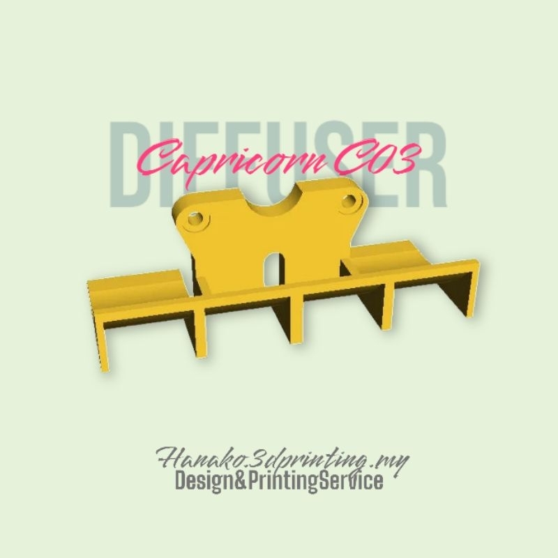 [3dprint] DIFFUSER AIR EXTRACTOR FOR CAPRICORN C03 1:10 TOURING SCALE RC CAR accessories toys games