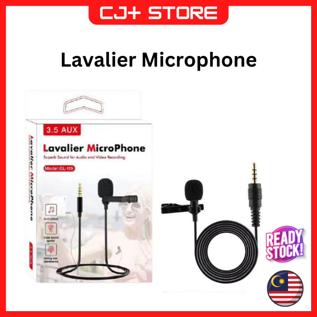 Lavalier Microphone 3.5mm Aux Cable Wired Mic Shopee Malaysia
