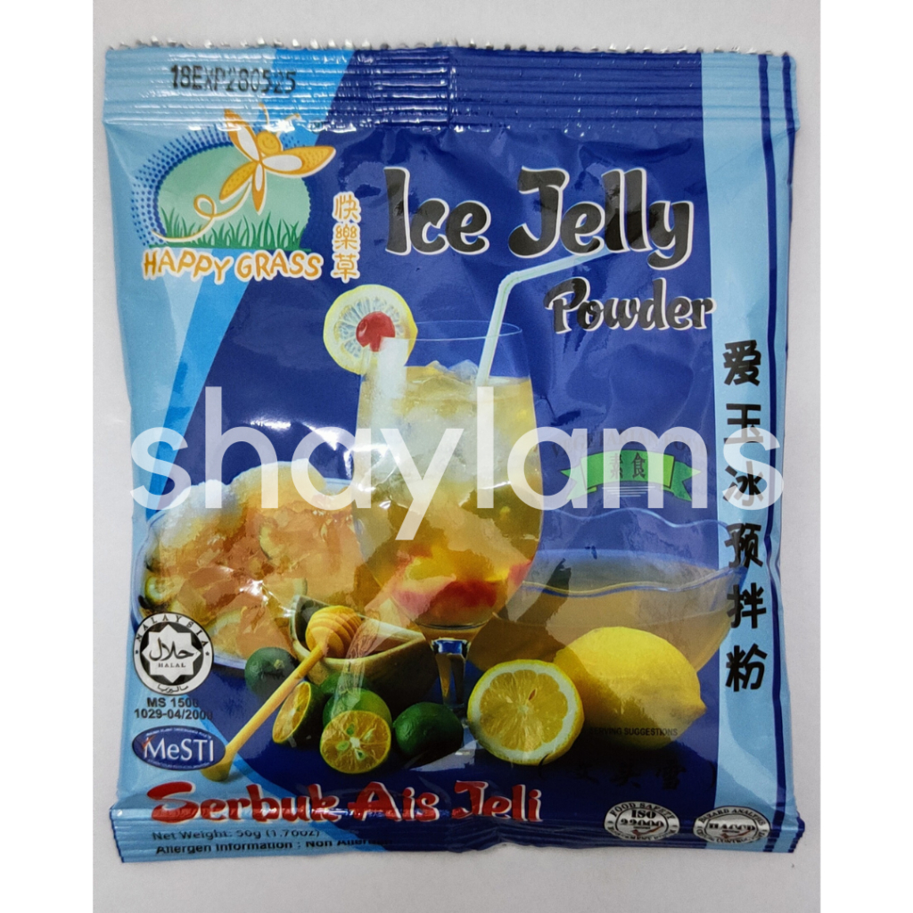 50gm Serbuk Ice Jelly Cocktail HAPPY GRASS | HAPPY GRASS Ice Jelly Cocktail Powder 50gm