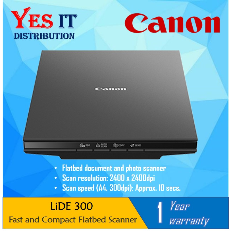 Canon Lide 300 Lide 400 Fast And Compact Flatbed Document And Photo Scanner Black Shopee 8601
