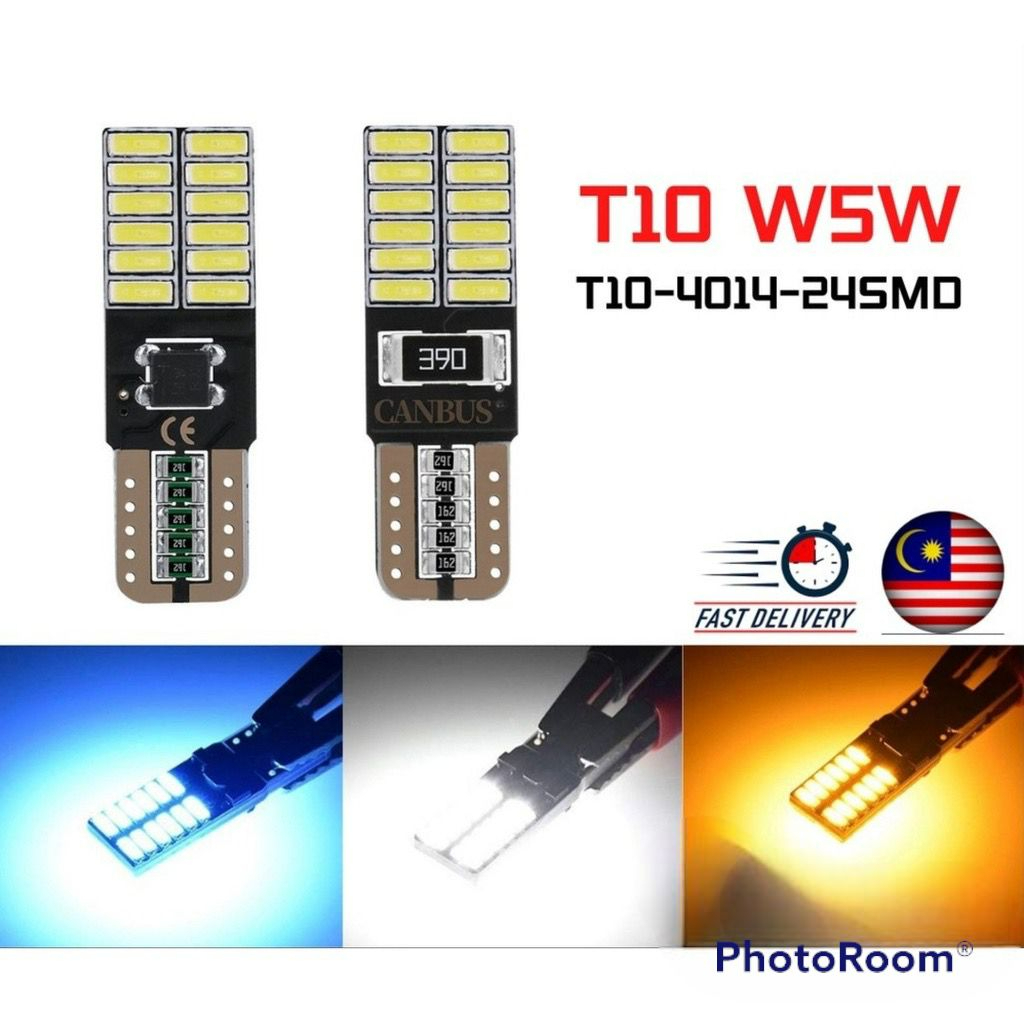 Super Bright T10 LED W5W 24smd Canbus Tail Light T10 Bulb License Plate Dome Door Side Lamp Turn