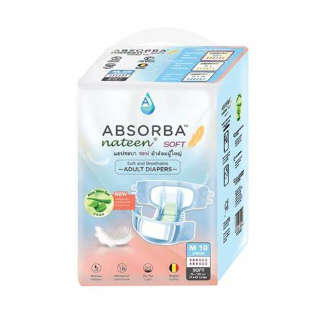 ABSORBA NATEEN SOFT SIZE MEDIUM 10PCS