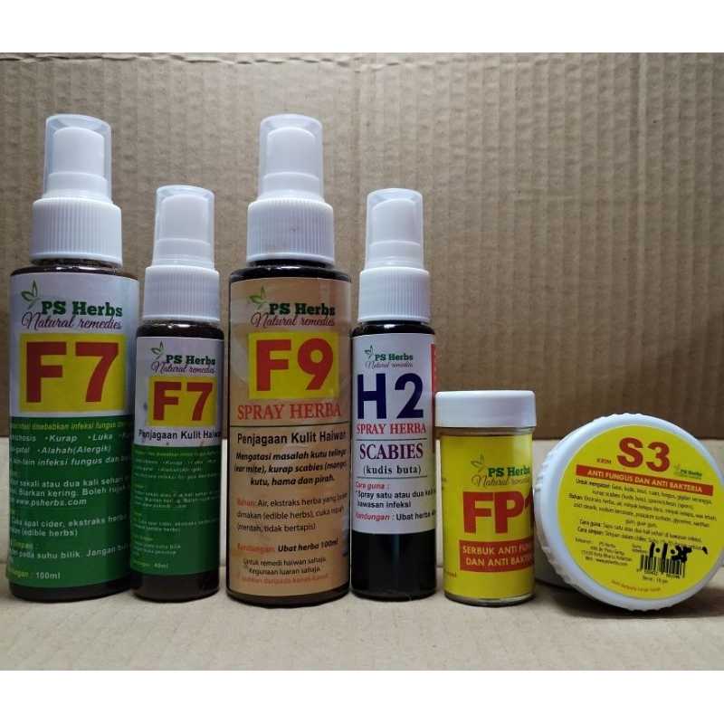 PS Herbs Spray F7, Krim S3, Serbuk FP1, Spray F9 SPORO, FUNGUS