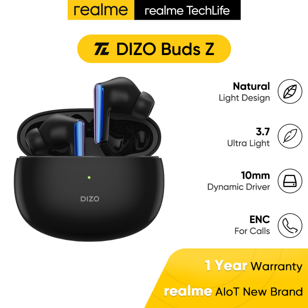 realme DIZO Buds Z Wireless tws Headsets Super Low Latency Bluetooth ...