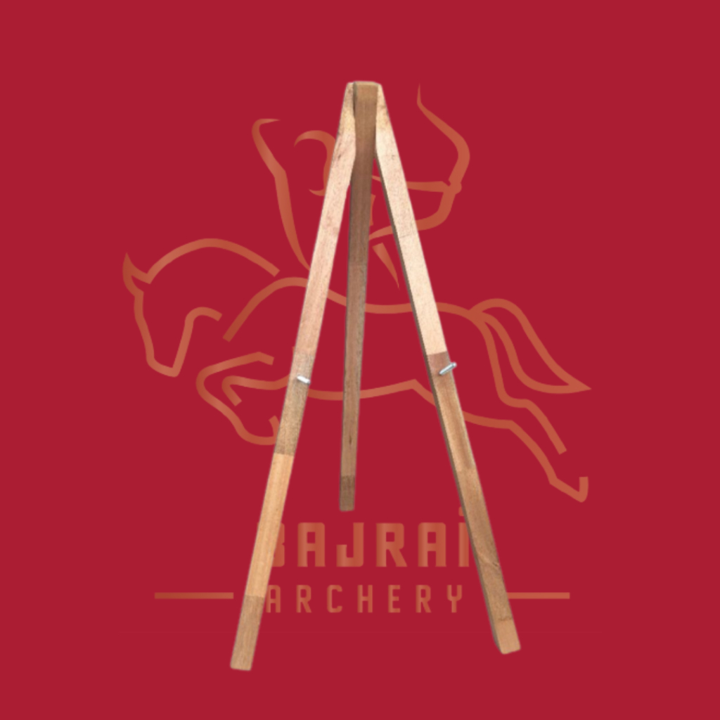 Archery Target Stand Tripod Spruce Pine Wood 4 ft Height Easy