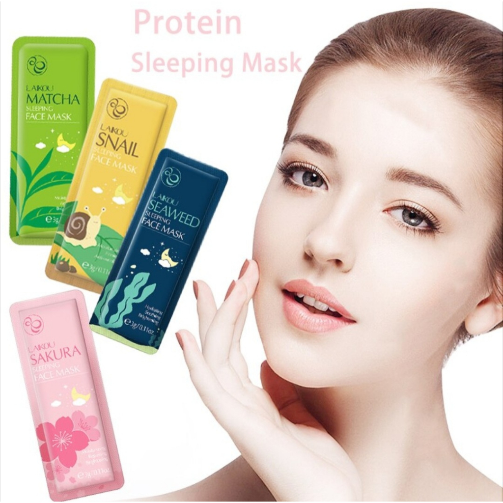 Sakura Snail Seaweed Matcha Moisturizing Sleeping Face Mud Mask Anti ...