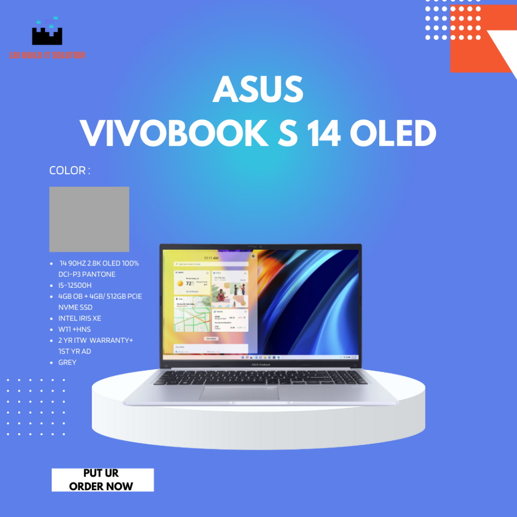 ASUS LAPTOP VIVOBOOK S 14 OLED K3402Z Shopee Malaysia