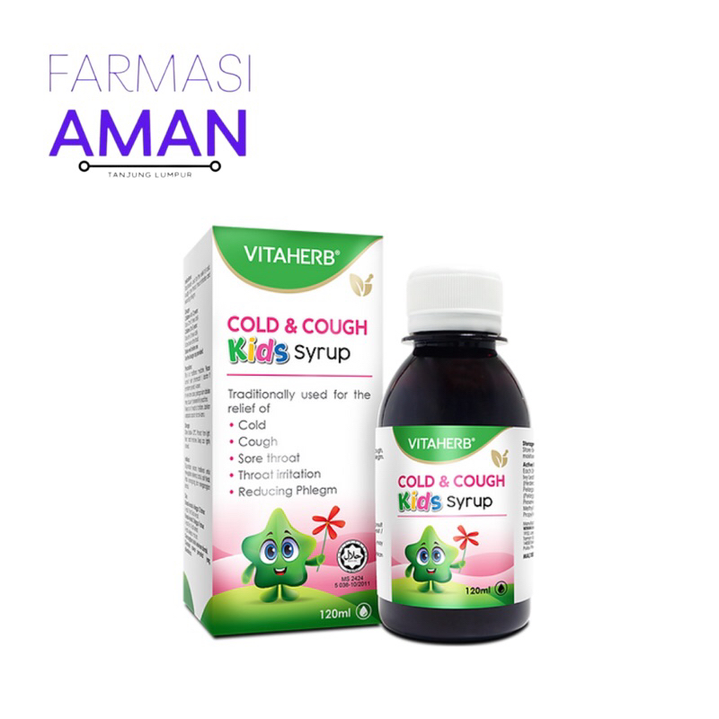 Vitaherb Cold And Cough Kids Syrup 120ml Shopee Malaysia
