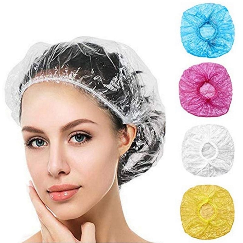 Shower Hat Plastic Easy to Use & Easy to Bring [Ready Stock] Shopee Malaysia