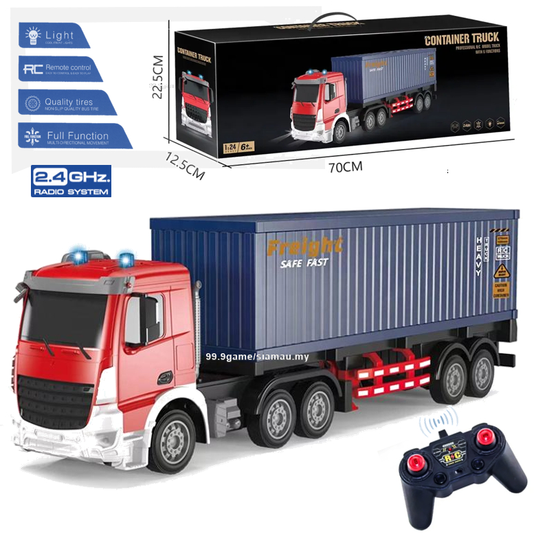 52CM Cargo Container Trailer Truck RC 2.4ghz Radio Control RC With Rechargeable Battery