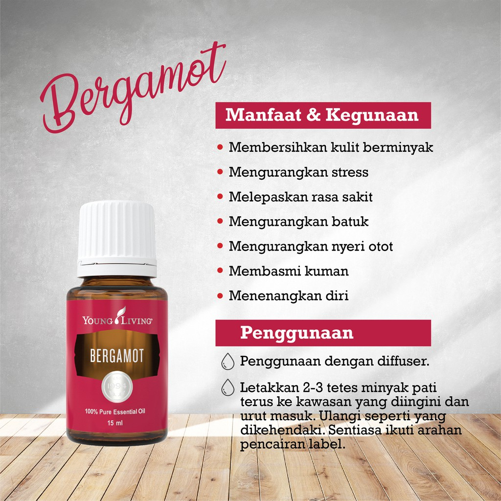 Young Living Bergamot Essential Oil 15ml