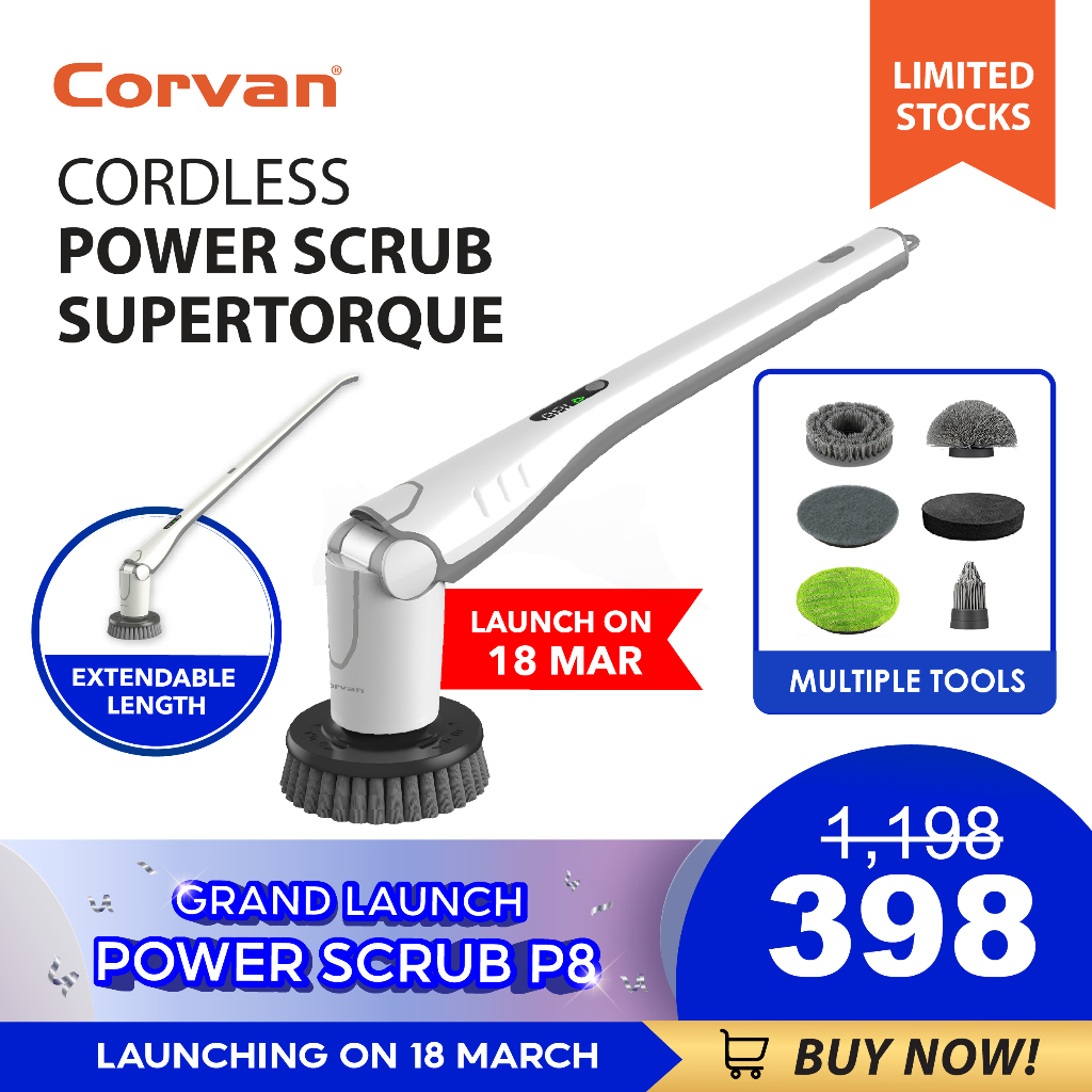 corvan cordless power scrub