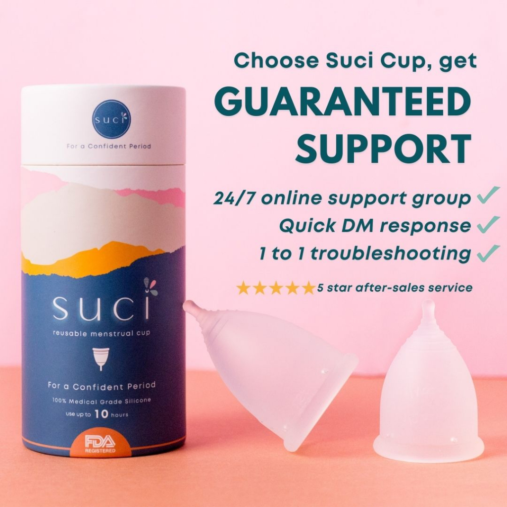 Suci Cup Menstrual Cup Medical Grade Silicone FDA Registered Period Cup Cawan Haid 月亮杯 月经杯 Feminine Hygiene Zero Waste