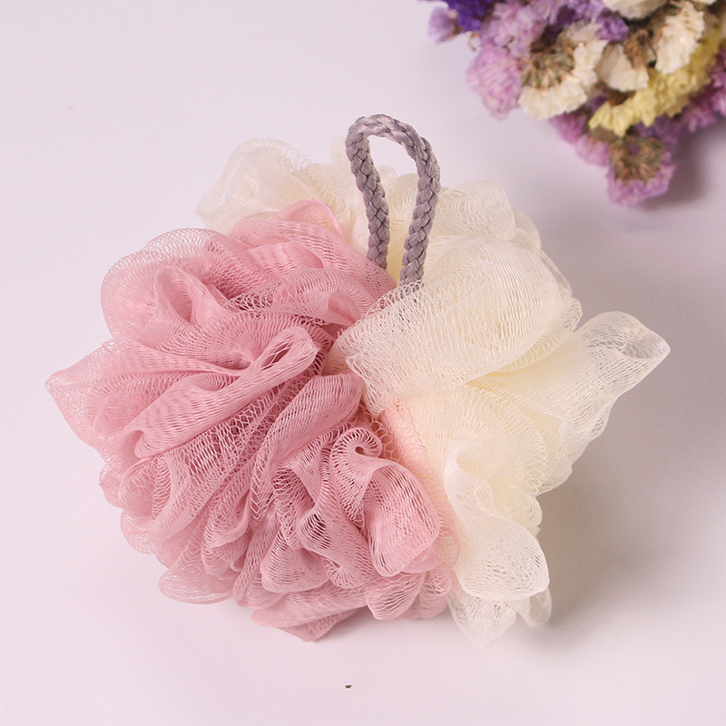 Twocolor bath ball shower sponge 沐浴球 shower ball nylon body cleaning