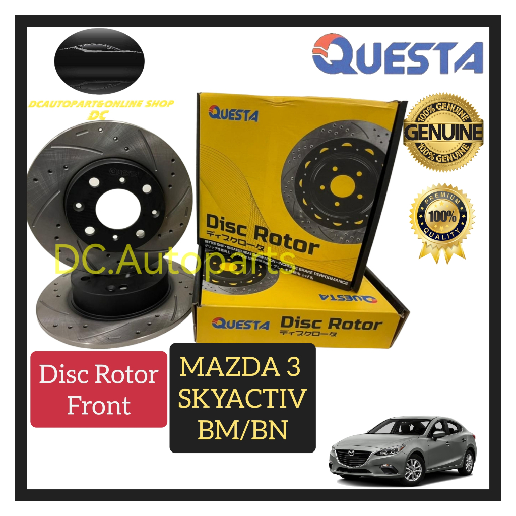 QUESTA MAZDA 2.0 BM BN CX3 CX3 SKYACTIV SPORT BRAKE DISC ROTOR (FRONT