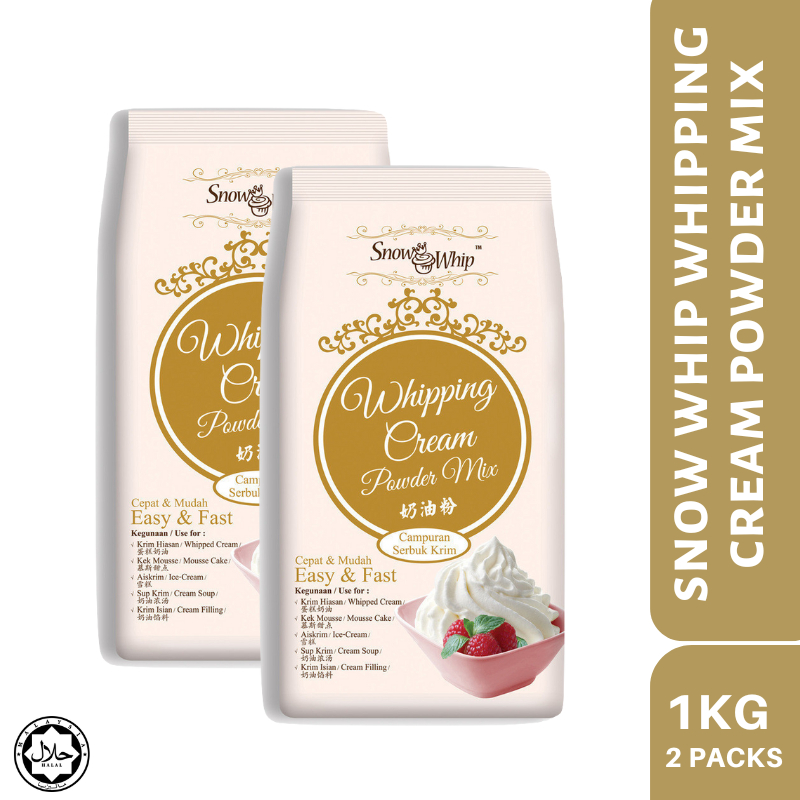 Snow Whip Whipping Cream Powder Mix (500g) - Baking & Cooking [PEK KEMBAR]