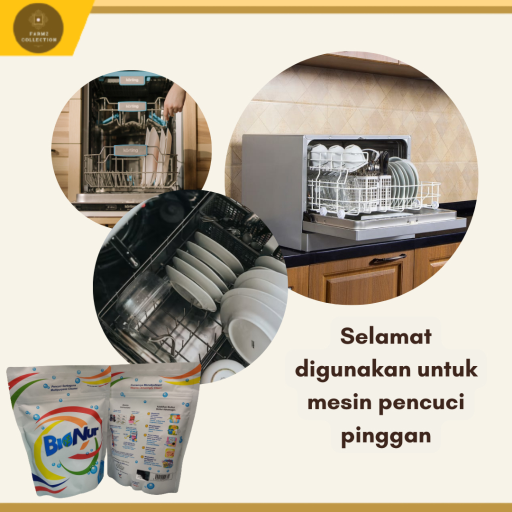 Finish alternative dishwasher BioNur cleaning detergent 1kg powder (Toshiba Midea Electrolux Bosch Xiaomi Mijia)