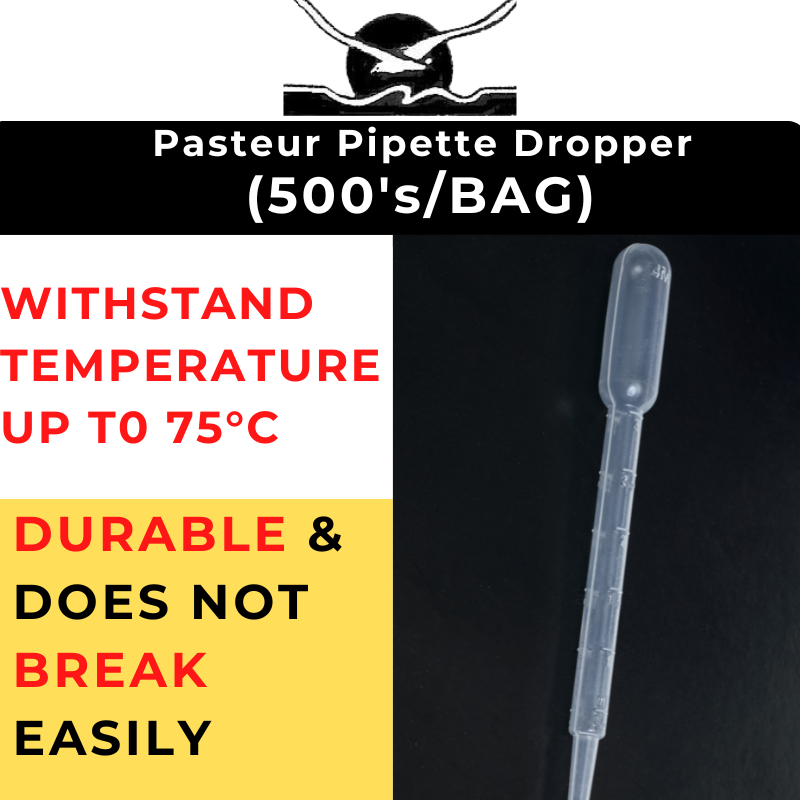 1mL / 3mL (500pcs/Bag) Disposable Plastic Pasteur Pipettes Dropper