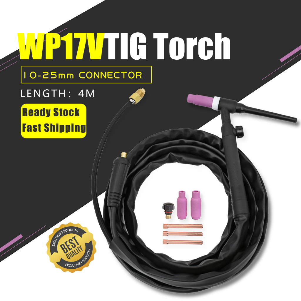 ⭐️HITBOX⭐️ WP17V 4M/13ft TIG Torch For Lift TIG Function WP-17V ...