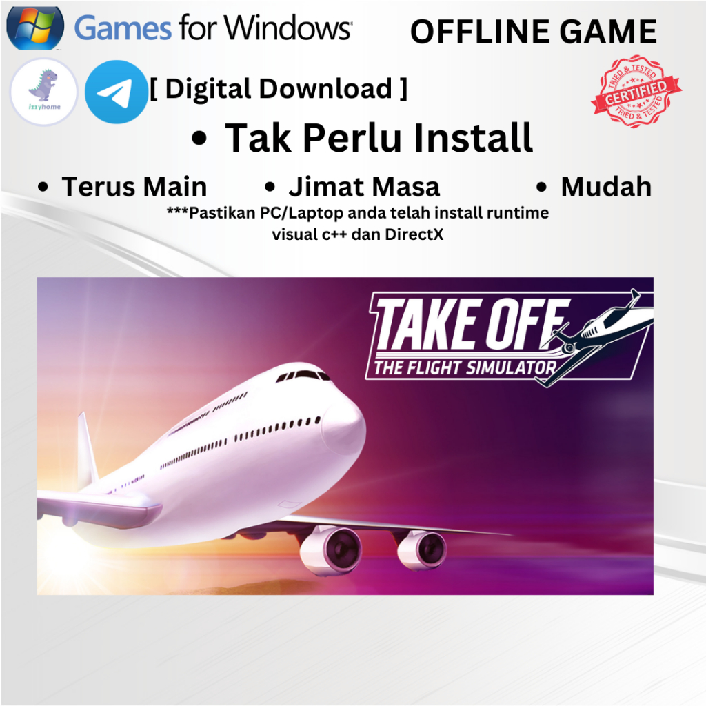 [PC Offline Game Portable]Take Off-The Flight Simulator [Digital Download]