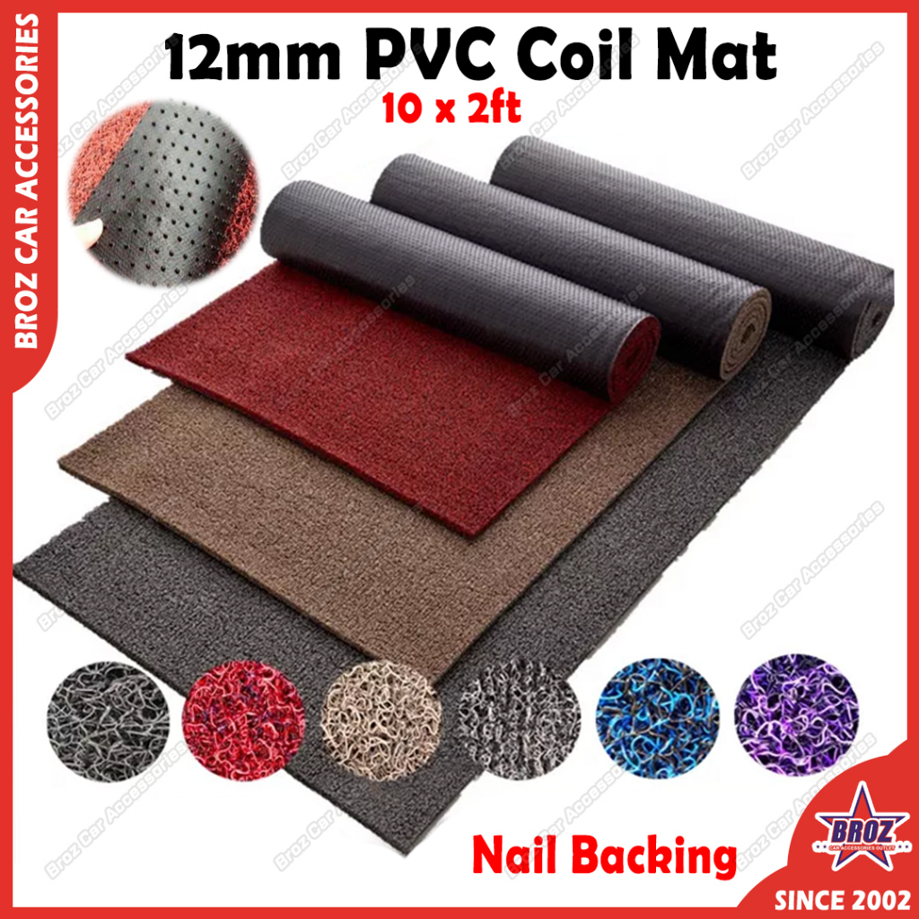 Universal 12MM Coil Mat Floor Mat Car Carpet Nail Grip Backing Carmat One Roll Karpet Maggi DIY Household
