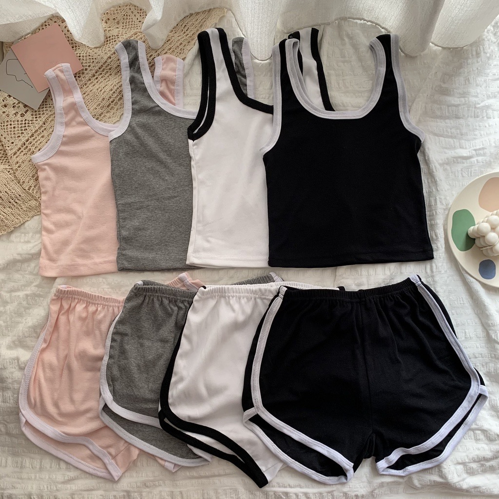 Msia Ready Stock?SW2004 Korean Sports Leisure Suit 2-piece Wear Pajamas