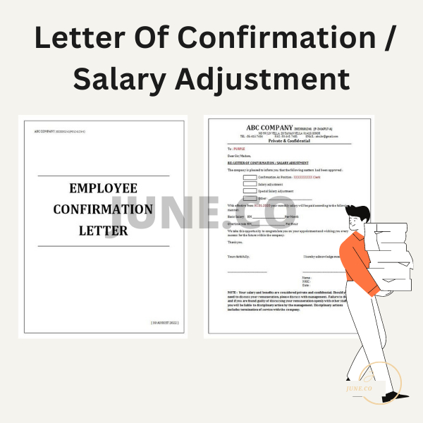 LETTER OF CONFIRMATION AND SALARY ADJUSTMENT SURAT PENGESAHAN DAN PELARASAN GAJI