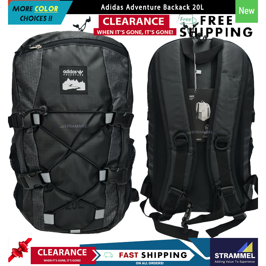 [100% ɑuthentic] ɑdıdɑѕ Adventure 20 Litre Spacious Backpack Laptop Bag For Travel Sports Daily Commute [Ready Stock]