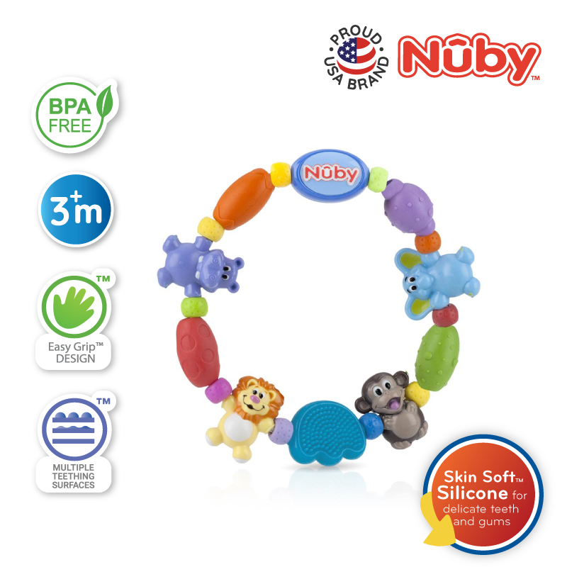 Nuby Safari Loop Teether Necklace With Nuby Logo But Has No Cloth