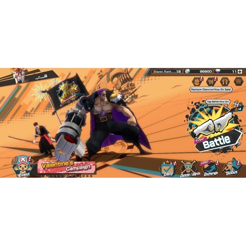 One Piece Bounty Rush EXTREME Zephyr lvl 90 + Zoro Oni lvl 72 Shopee