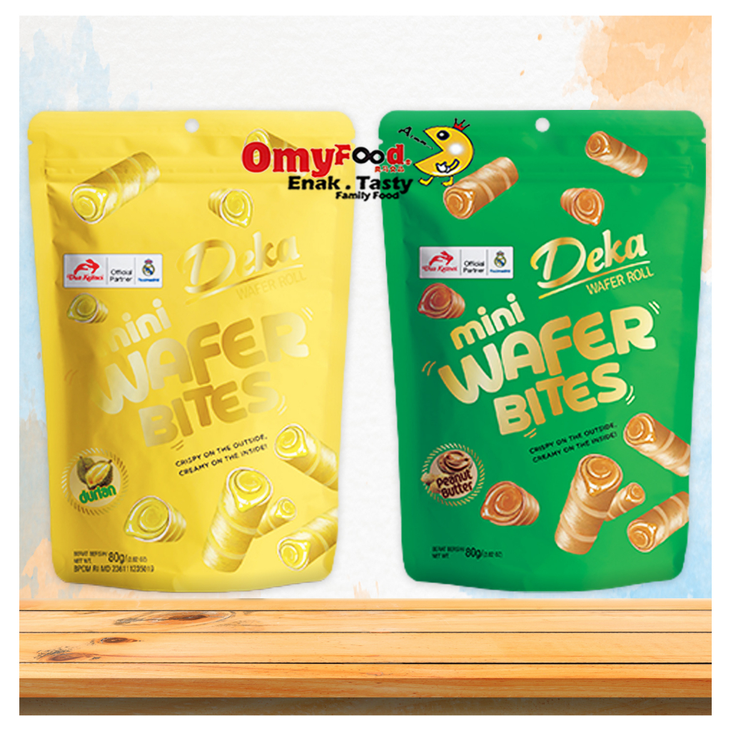 80g Deka Wafer Roll Mini Wafer Bites [Durian/Peanut Butter][OmyFood ...