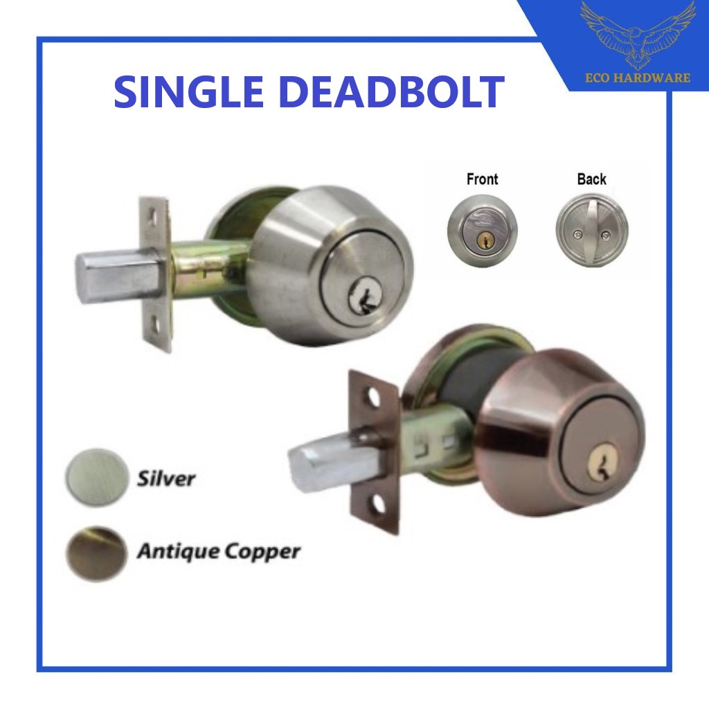 Navato Dead Bolt Lock Set Stainless Steel 201 Finish in SS/AC Full