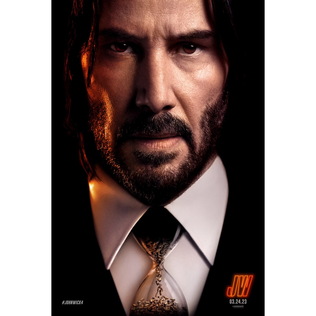 JOHN WICK 4 KEANU REEVE 2 PCS FILM MOVIE POSTER