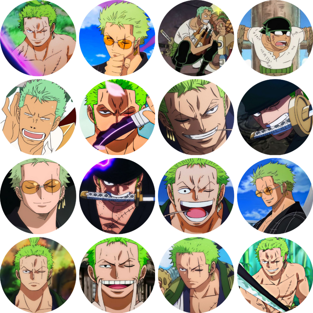 One Piece Roronoa Zoro Button Badge 58mm 