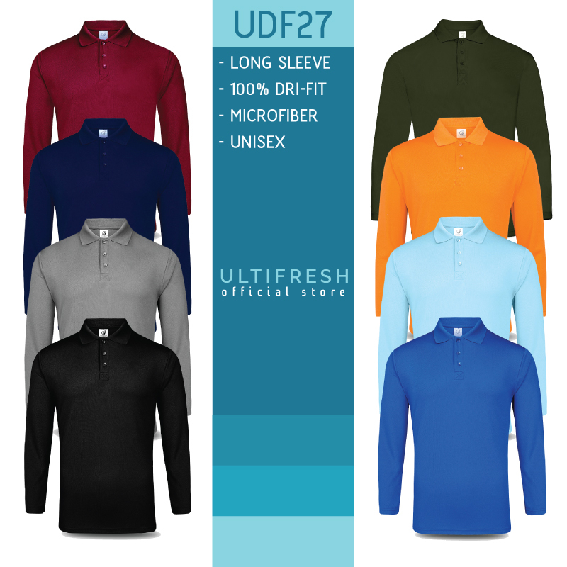 ULTIFRESH Anti Bacteria Microfiber Long Sleeve Jersey Polo Shirt Baju Polo Tee Jersi Lengan Panjang UDF27 Group A