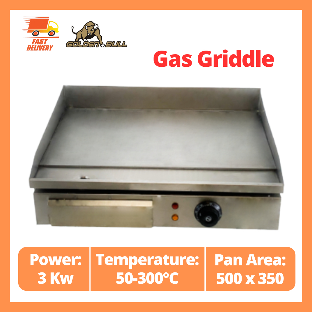 Electric Griddle Restaurant Equipment Stainless Steel BBQ Electric Flat Griddle Table Top Golden Bull GH-818