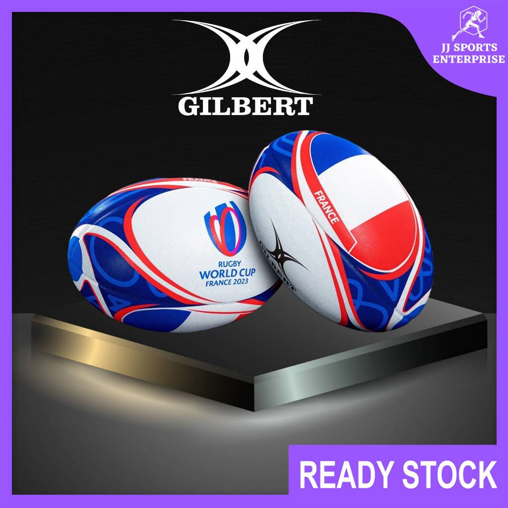 Gilbert Rugby Ball RWC 2023 Flag France (Size 5) Gilbert Rugby Ball Bola Ragbi