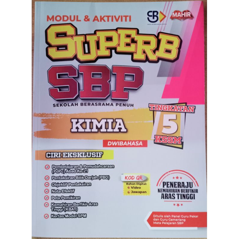 MODUL DAN AKTIVITI SUPERB SBP KIMIA DWIBAHASA TINGKATAN 5 | Shopee Malaysia