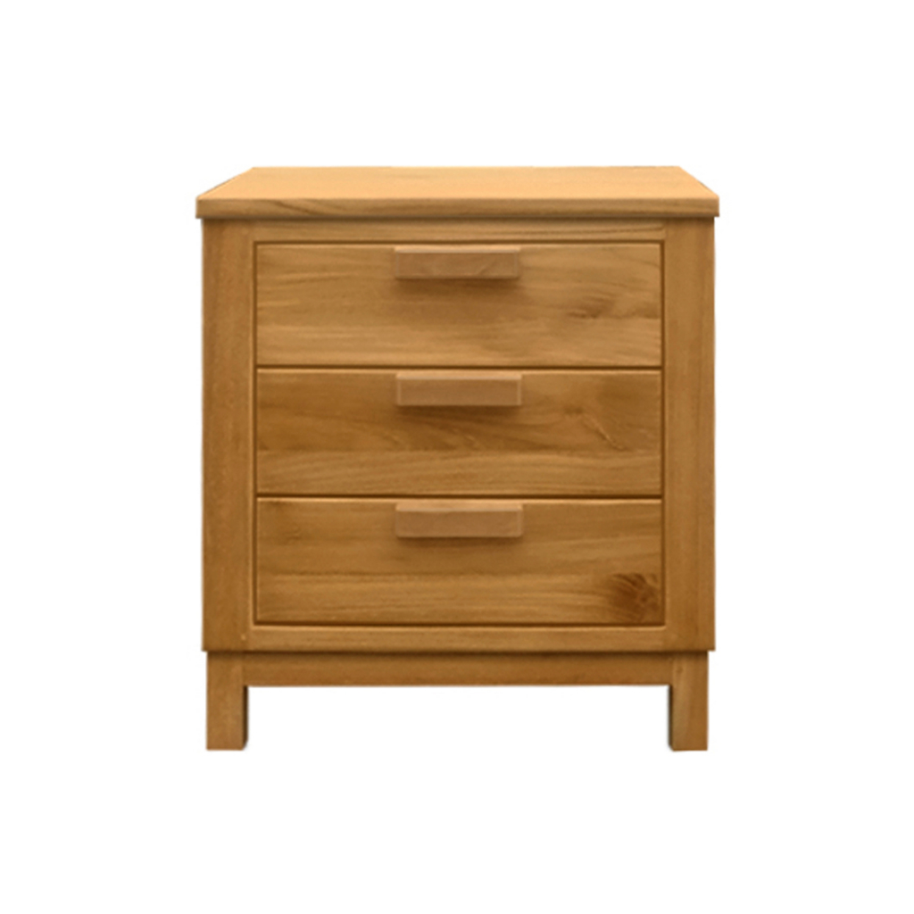 SOLID WOOD FRAME WITH AMPLE SPACE ON TOP TO HOLD MOST BEDSIDE LAMPS,THREE DRAWERS MURANO BEDSIDE TABLE 3D