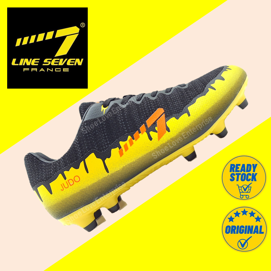 READY STOCK LINE 7 KASUT BOLA SEPAK LINE SEVEN FOOTBALL BOOT FIELD SHOE L7 STYLE FG Navy Blue 5112 UK 7 PGMall