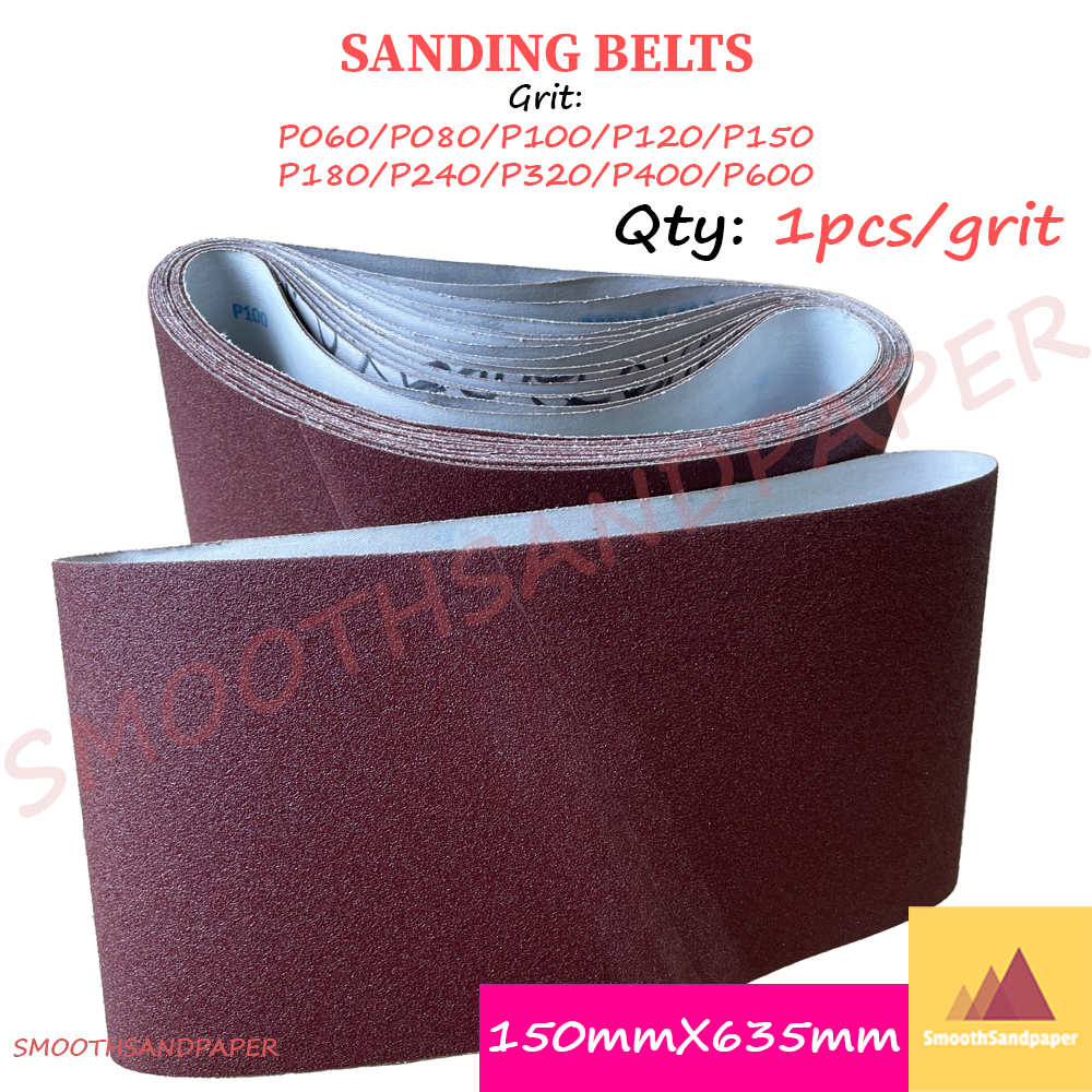 Sandpaper Belts 150mmX635mm (6"X25") Aluminium Oxide Kertas Pasir 砂纸 沙纸 砂带 image 3