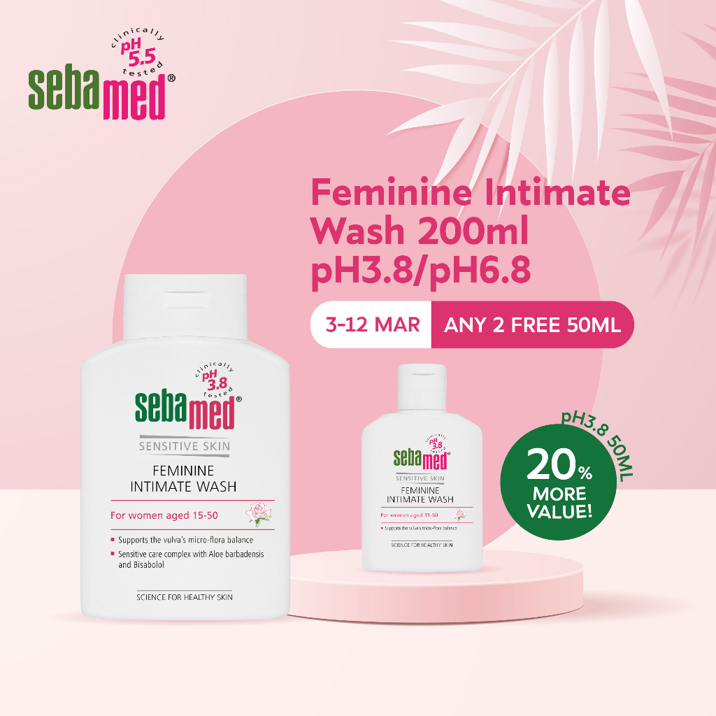 Sebamed Feminine Intimate Wash pH3.8 (200ml) Shopee Malaysia