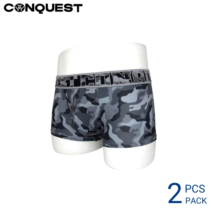 CONQUEST Men Underwear Microfibre Spandex Shorty - CQ7271 (2 pcs pack ...