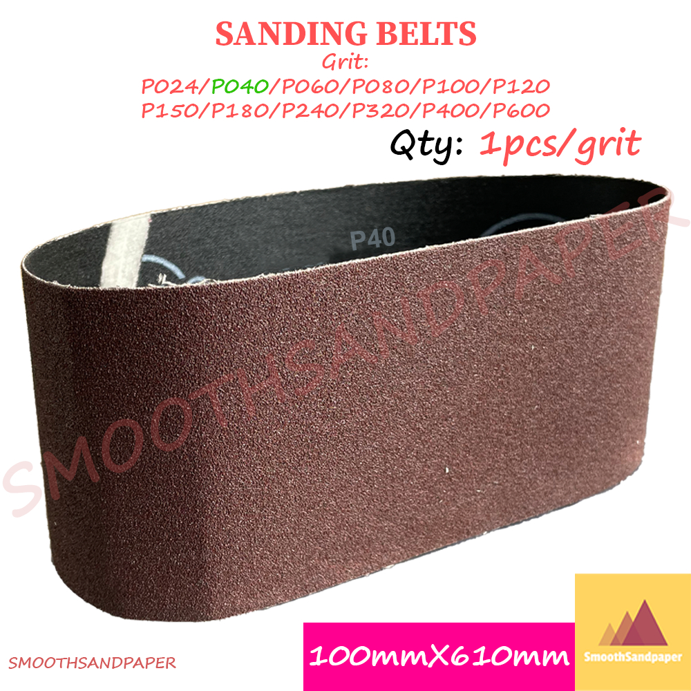 Sanding Belts Aluminium Oxide Kertas Pasir 100mmX610mm (4"X24") 4寸手提坦克机木工家具打磨抛光砂带 image 6