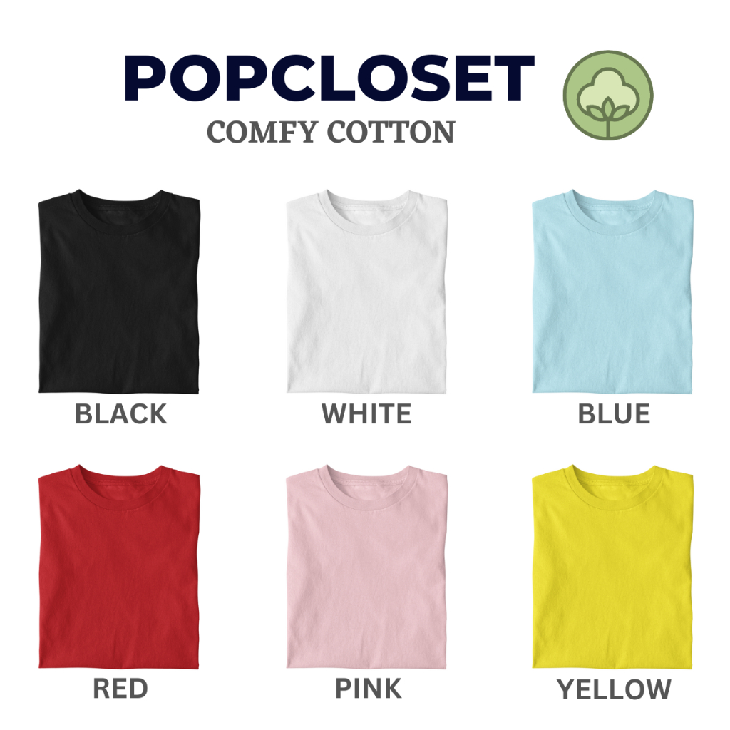 LOCAL READY STOCK TSHIRT WOMEN MEN 100% Cotton Plain T-shirt Round Neck Short Sleeves WHITE BLACK BLUE PINK RED YELLOW