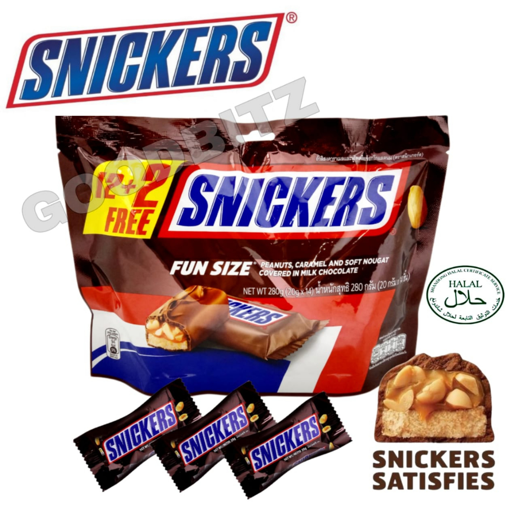 Snickers Chocolate Bar Fun Size (Coklat Halal) Shopee Malaysia